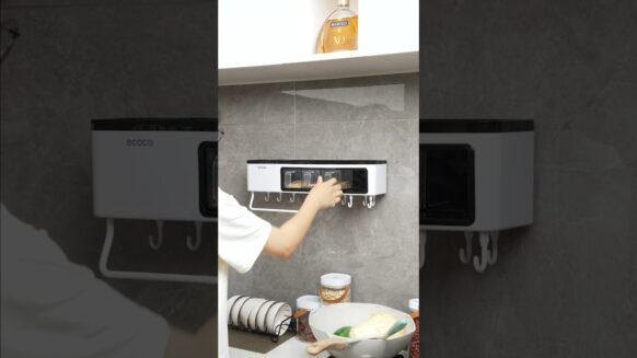 Maximize Your Kitchen Space: Multi-Function Wall Mounted Storage Rack for Knives and Kitchenware