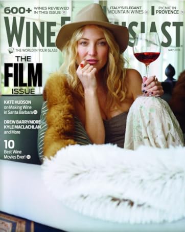 Kate Hudson on the cover of Wine Enthusiast magazine