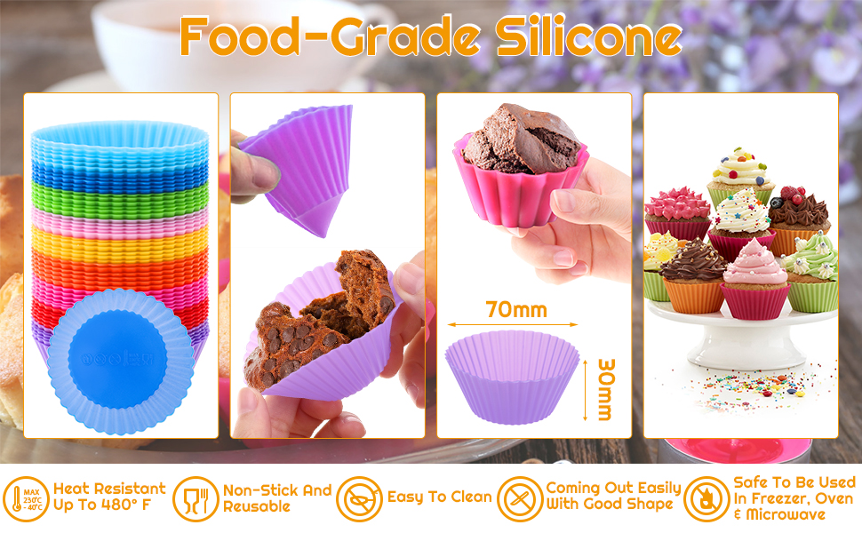 Food grade silicone liners