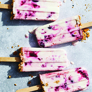 Cherry Frozen Yogurt Pops