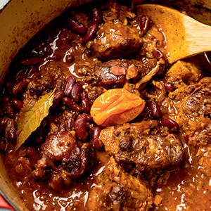 Oxtail Stew stirred in a pot