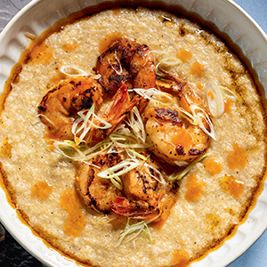 bowl of Shrimp and Fonio Grits