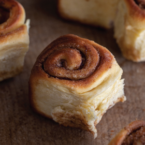 Image of fresh baked cinnamon buns.