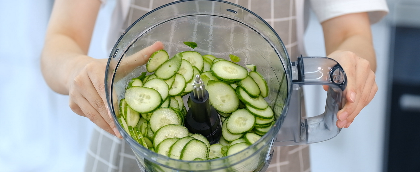  Food processor slicing