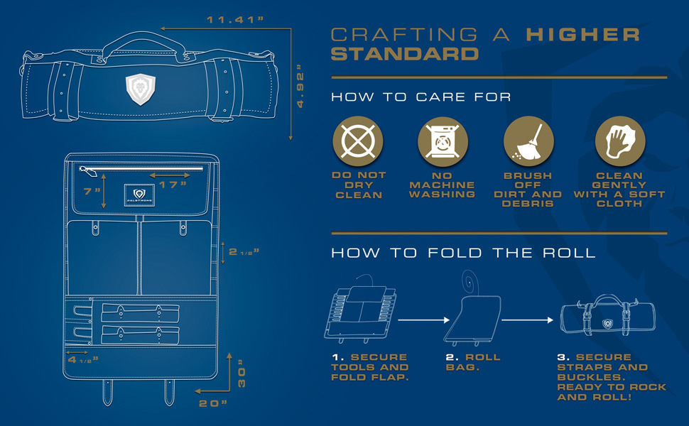 dalstrong workshop chef knife professional blade roll storage carrying case genuine leather 