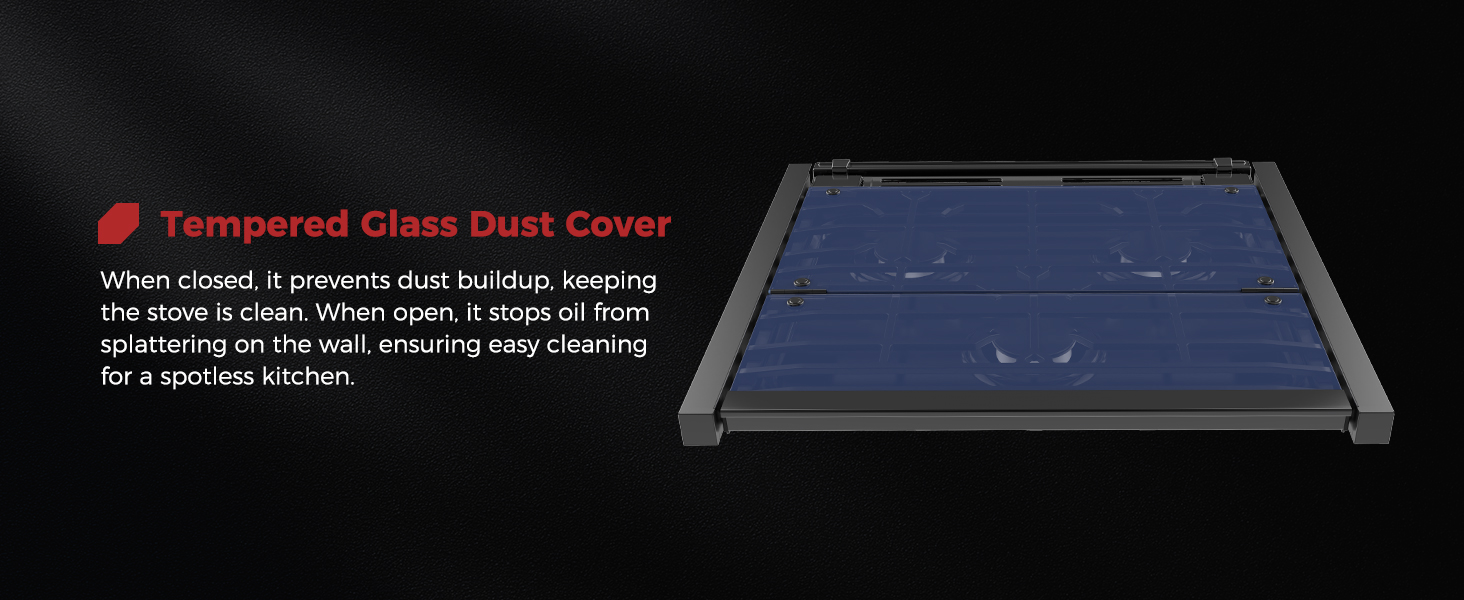 Tempered glass dust cover