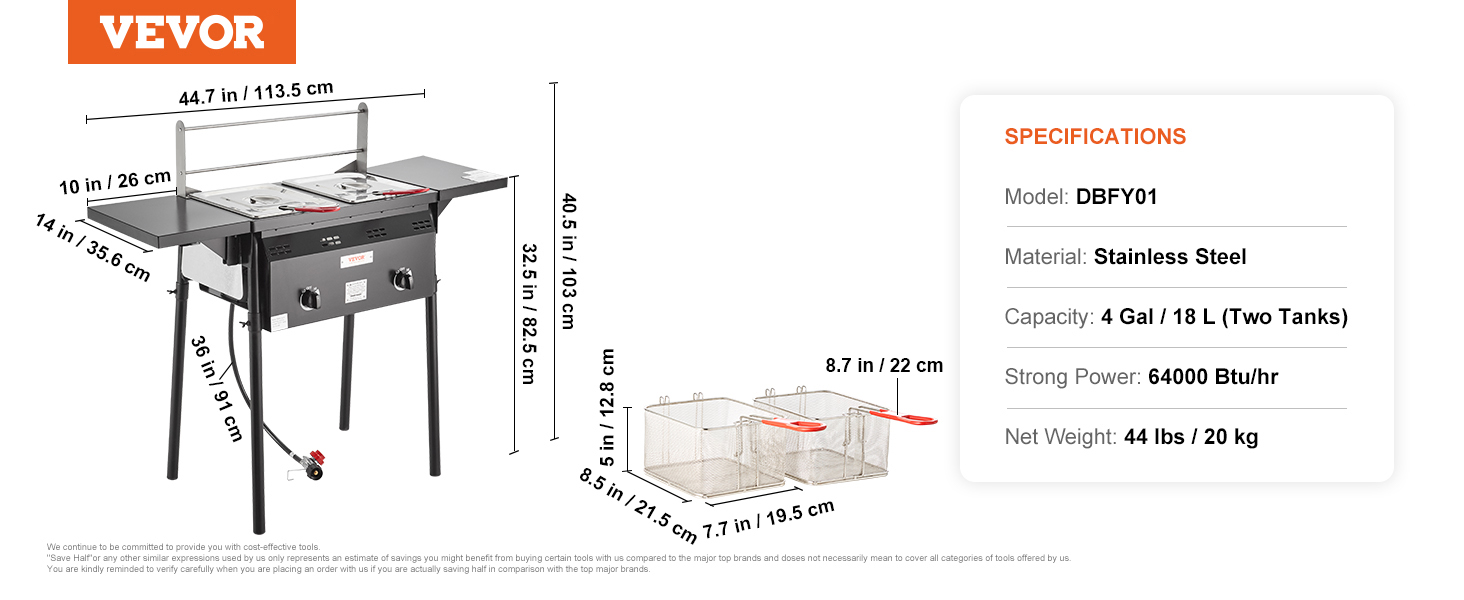 electric deep fryer 2 basket