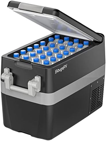 BougeRV 12V Car Freezer 42 Quart Portable Refrigerator Fridge 12V/24V solar-powered coolers for RVs