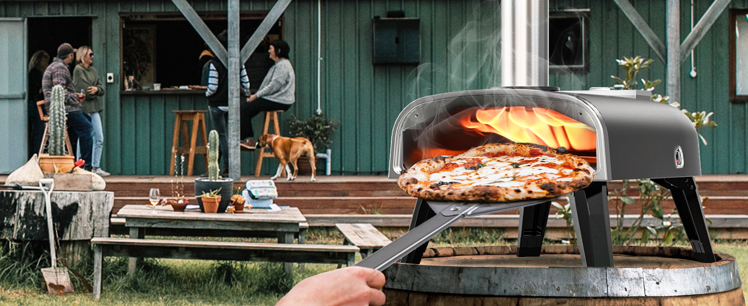 outside pizza oven