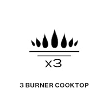 3 burner cooktop