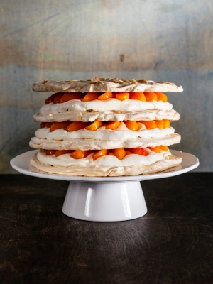 Apricot-Almond Meringue Cake