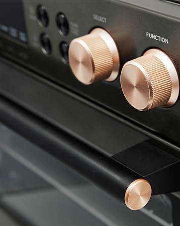 Matt Finish rose gold handle, air fryer toaster oven