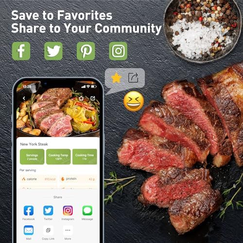 KitchenBoss Wifi Sous Vide Machine: Ultra-quiet Precision Sous-vide Cooker Immersion Circulator APP Control, IPX7 Waterproof Stainless Steel 1100W Professional Low Temperature Cooking Machines, Black - Image 7