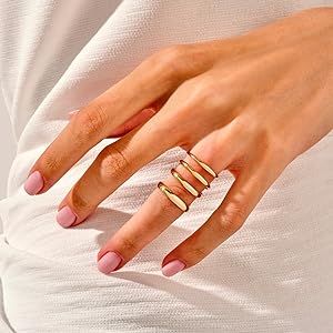 Eternate 14K Solid Gold Wedding Bands for Women and Men