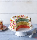 3 Layer Rainbow Cake