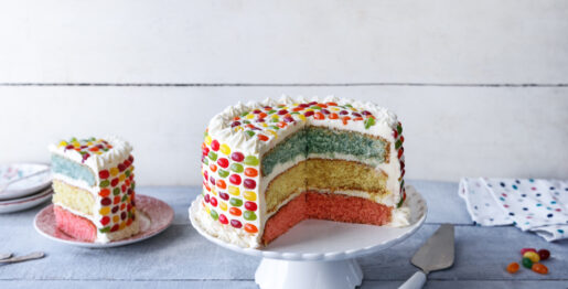 3 Layer Rainbow Cake