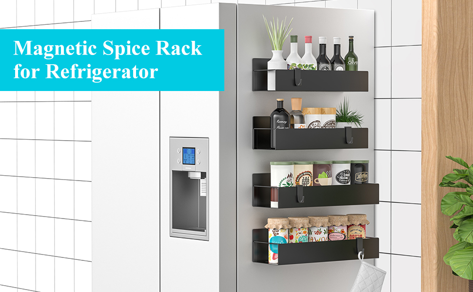 Magnetic Spice Rack for Refrigerator