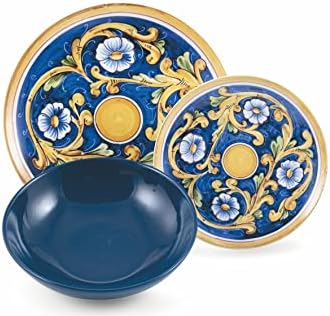 Villa d'Este Home Tivoli Dinner set 18 pieces in porcelain and stoneware, 6 different table places, Sicily - Image 3