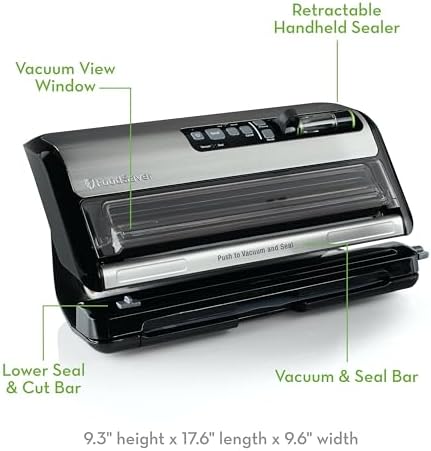 FoodSaver FM5200 2-in-1 Automatic Vacuum Sealer Machine with Express Bag Maker with Handheld Vacuum Sealer for Airtight Food Storage, Dark Silver - Image 3