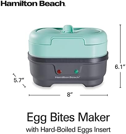 Hamilton Beach Sous Vide Style Electric Egg Bite Maker, Hard Boiled Egg Cooker & Poacher with Removable Nonstick Tray, Makes 2 in Under 10 Minutes, Teal (25511) - Image 7