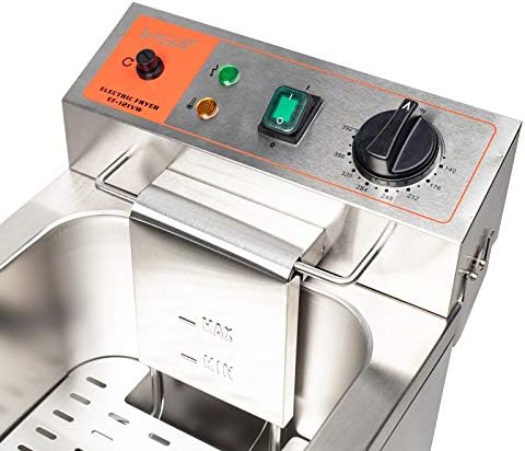 Valgus 1750W Stainless Steel Electric Deep Fryer 12L Large Capacity Countertop Kitchen Frying Machine with Basket & Lid, Drain System - Image 5