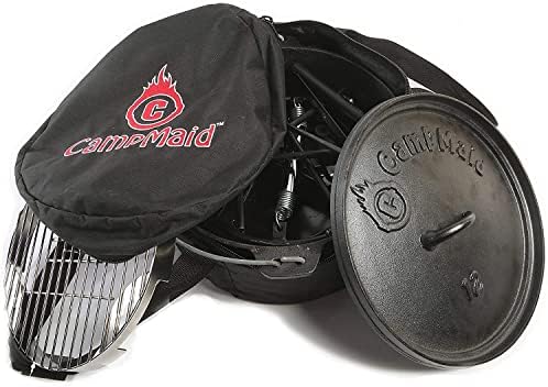 Outdoor Cooking Set - Dutch Oven and Tools Set - Charcoal Holder & Cast Iron Grill Accessories - Camping Grill Set - Outdoor Cooking Essentials - Camp Kitchen Equipment - (6 Piece Set) - Image 4