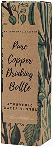 Copper Water Bottle (34 Oz /1000 ml) with Carrying Canvas Bag & Sleeve| 100% Pure Copper Bottle for Drinking Water | Leak-Proof | Authentic Ayurvedic Copper Water Bottle - Image 8