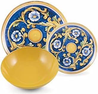 Villa d'Este Home Tivoli Dinner set 18 pieces in porcelain and stoneware, 6 different table places, Sicily - Image 7