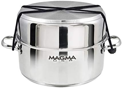 Magma Products, A10-366-2-IND Gourmet Nesting Stainless Steel Induction Cookware Set with Non-Stick Ceramica (10 Piece), silver - Image 3