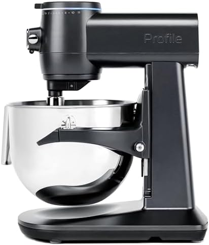 GE Profile Smart Stand Mixer w/ Built-In Smart Scale & Auto Sense Technology, 7qt Stainless Steel Bowl, 11 Speed l Dough Hook, Beater, 11-wire whip l works w/ Amazon Alexa & Google Home l Carbon Black - Image 3