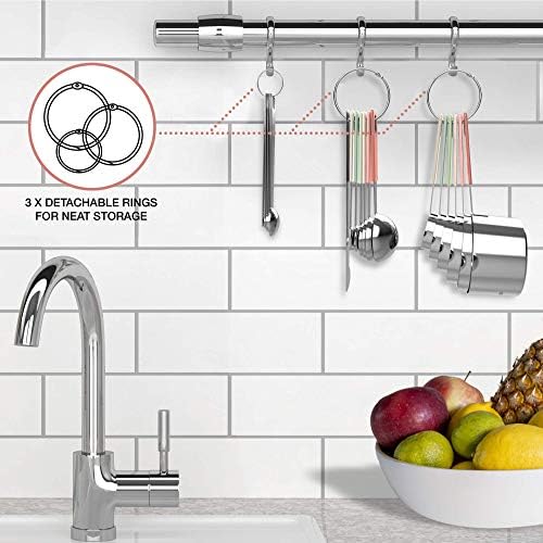 22-Piece Stainless Steel Measuring Cups and Spoons Set, Tad Dash Pinch Smidgen Drop Mini Measuring Spoons, Measuring Stick Leveler, Measurement Conversion Chart Fridge Magnet, (Country Chic) - Image 5