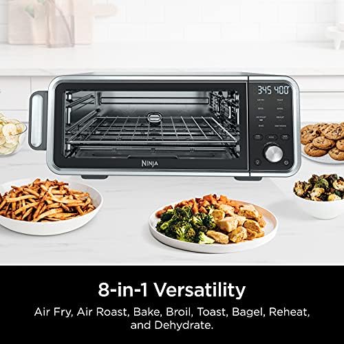 Ninja SP201 Digital Air Fry Pro Countertop 8-in-1 Oven with Extended Height, XL Capacity, Flip Up & Away Capability for Storage Space, with Air Fry Basket, Wire Rack & Crumb Tray, Silver - Image 2