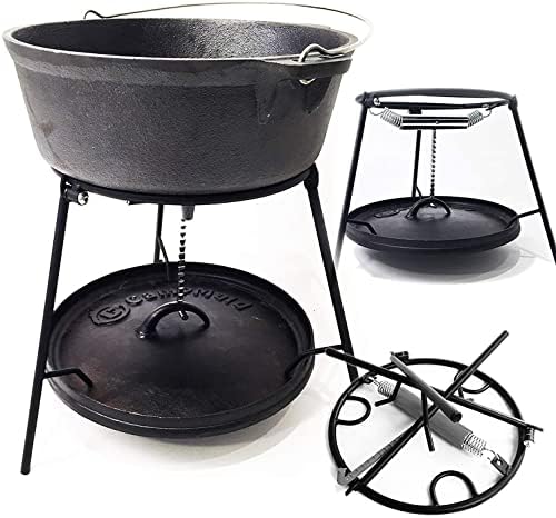 Outdoor Cooking Set - Dutch Oven and Tools Set - Charcoal Holder & Cast Iron Grill Accessories - Camping Grill Set - Outdoor Cooking Essentials - Camp Kitchen Equipment - (6 Piece Set) - Image 3