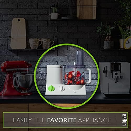 Braun FP3020 12 Cup Food Processor Ultra Quiet Powerful motor, includes 7 Attachment Blades + Chopper and Citrus Juicer , Made in Europe with German Engineering, White - Image 7