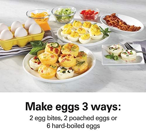 Hamilton Beach Sous Vide Style Electric Egg Bite Maker, Hard Boiled Egg Cooker & Poacher with Removable Nonstick Tray, Makes 2 in Under 10 Minutes, Teal (25511) - Image 2