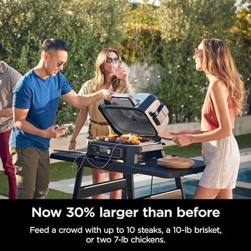 Ninja OG951 Woodfire Pro Connect Premium XL Outdoor Grill & Smoker, Bluetooth, App Enabled, 7-in-1 Master Grill, BBQ Smoker, Outdoor Air Fryer, Woodfire Technology, 2 Built-In Thermometers, Black - Image 5