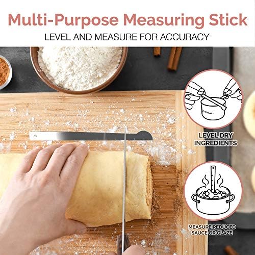 22-Piece Stainless Steel Measuring Cups and Spoons Set, Tad Dash Pinch Smidgen Drop Mini Measuring Spoons, Measuring Stick Leveler, Measurement Conversion Chart Fridge Magnet, (Country Chic) - Image 6