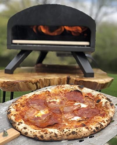 Bertello Outdoor Pizza Oven Black + Pizza Peel Combo. Wood Fire Portable Brick Oven - Portable Pizza Maker. As Seen on SHARK TANK - Image 8