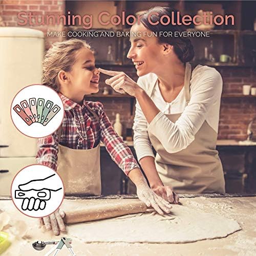 22-Piece Stainless Steel Measuring Cups and Spoons Set, Tad Dash Pinch Smidgen Drop Mini Measuring Spoons, Measuring Stick Leveler, Measurement Conversion Chart Fridge Magnet, (Country Chic) - Image 7