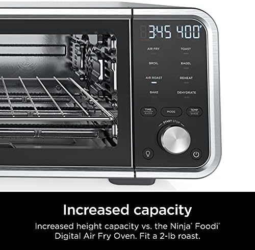 Ninja SP201 Digital Air Fry Pro Countertop 8-in-1 Oven with Extended Height, XL Capacity, Flip Up & Away Capability for Storage Space, with Air Fry Basket, Wire Rack & Crumb Tray, Silver - Image 6