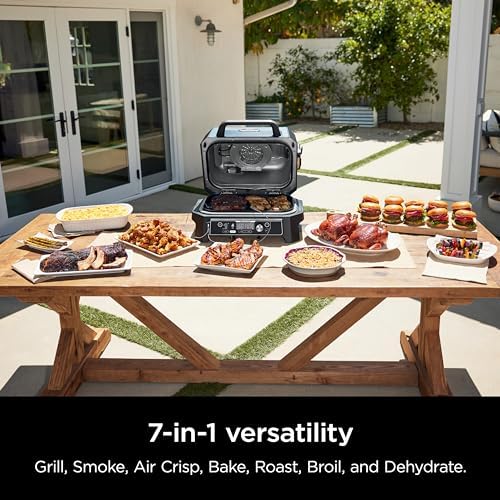 Ninja OG951 Woodfire Pro Connect Premium XL Outdoor Grill & Smoker, Bluetooth, App Enabled, 7-in-1 Master Grill, BBQ Smoker, Outdoor Air Fryer, Woodfire Technology, 2 Built-In Thermometers, Black - Image 10
