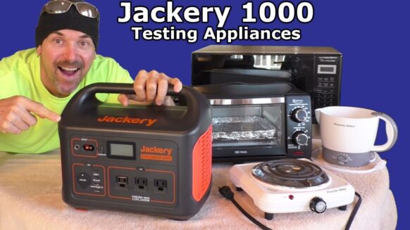 Jackery 1000 testing Appliances & SOLAR PANEL Charging REVIEW Newpowa Van Life RV system PREPPER