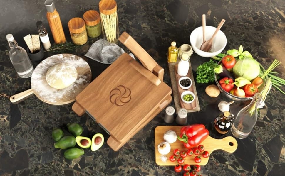 Bring beauty to your kitchen by adding an elegant large wooden tortilla press 10 and start cooking