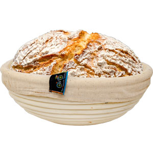 bread, boule, banneton, linen