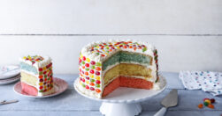 3 Layer Rainbow Cake