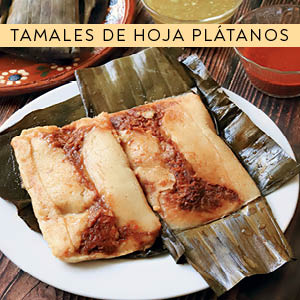 tamales de hoja plantanos