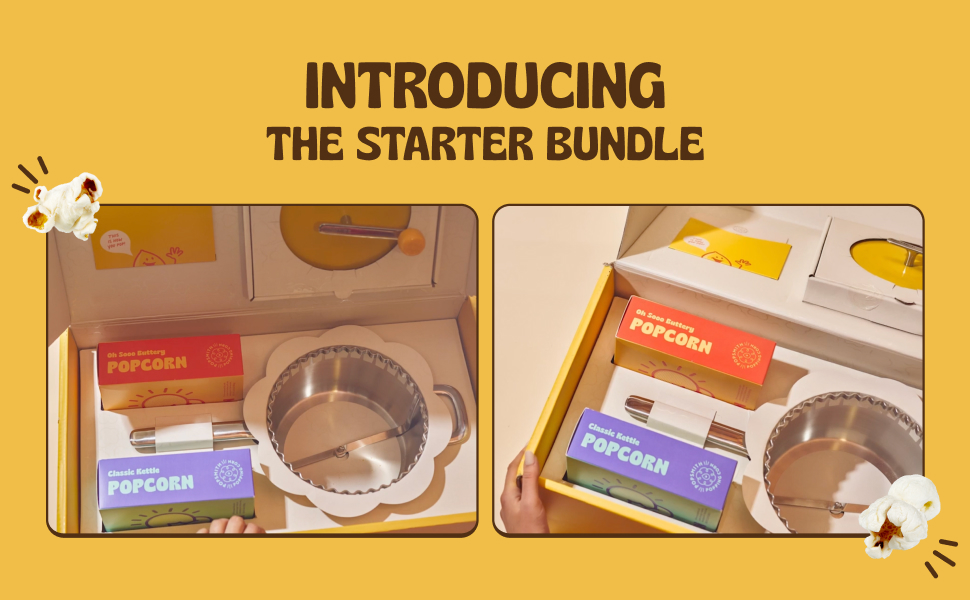 Introducing The Starter Bundle - Popcorn Popper for Popcorn Kernels Theater Popcorn