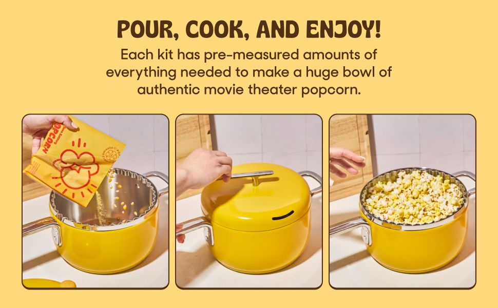 Popsmith Popcorn Popper - Induction Stovetop Popcorn Popper for Popcorn Kernels