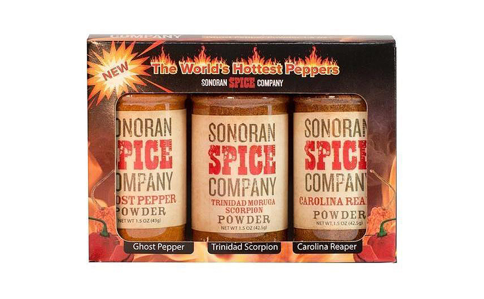 Carolina Reaper Trinidad Scorpion Ghost Pepper Powder 1.5 Oz Super Hot Box Gift Set Sonoran Spice