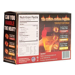 Carolina Reaper Trinidad Scorpion Ghost Pepper Powder 1.5 Oz Hot Box Gift Set Sonoran Spice